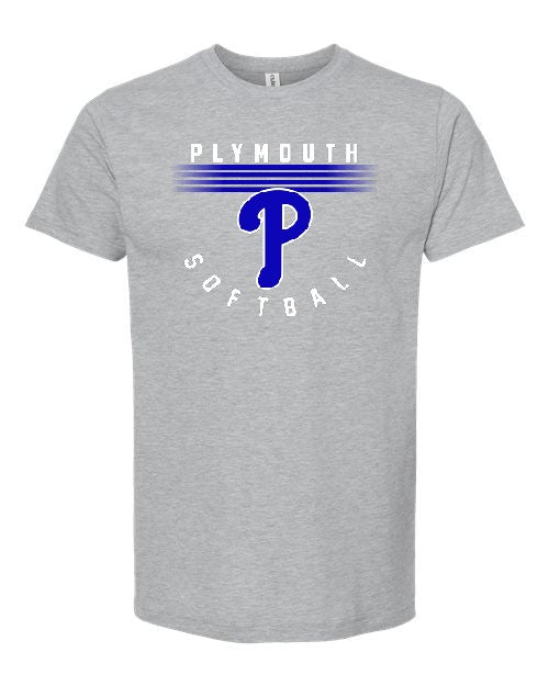 1 - Plymouth Baseball Tee - Grey