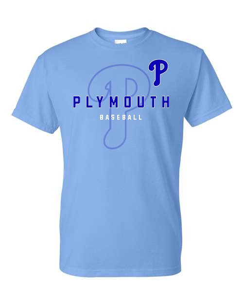 3 - Plymouth Baseball Tee - Carolina Blue