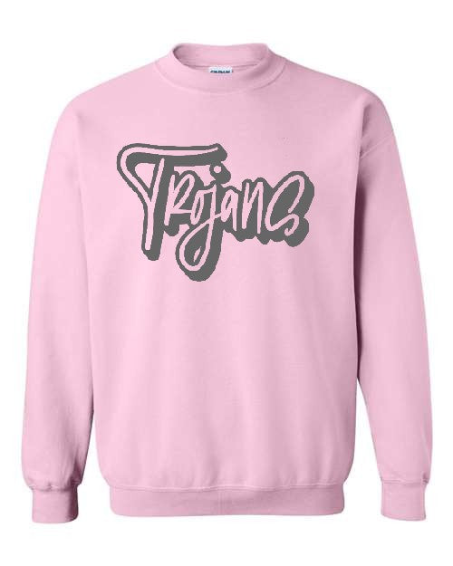 Trojans Soft Pink Crewneck - (Adult Sizes Only)