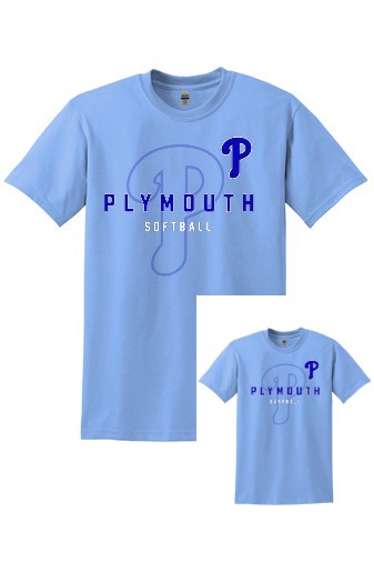 3 - Plymouth Ball Tee - (Adult & Youth Sizes) - Blue