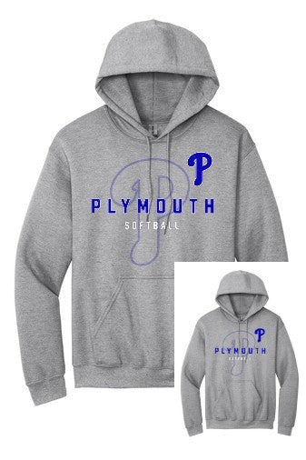 3 - Plymouth Ball Hoodie (Adult & Youth Sizes) - Grey