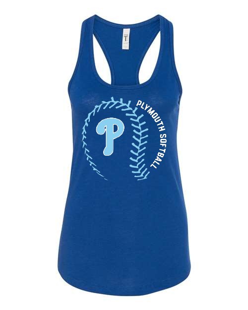 Softball Racerback Tank (Adult sizes only)- Royal