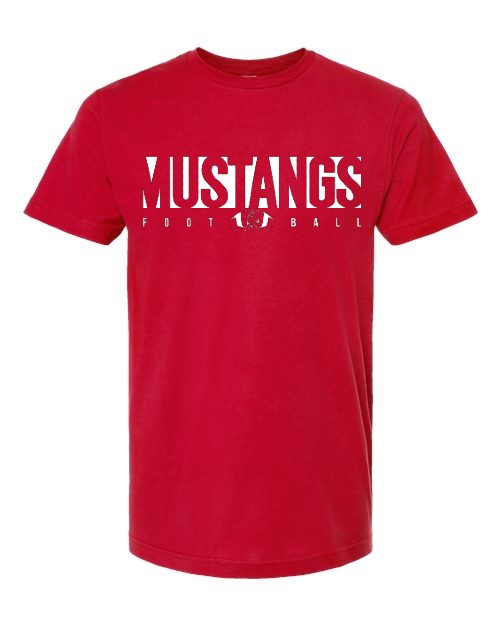 Mustang Football Tee - Red