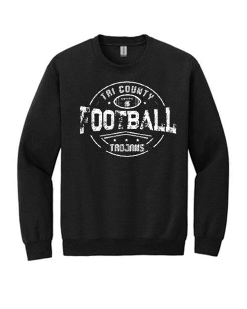 TC Football Crewneck (Adult & Youth) - Black