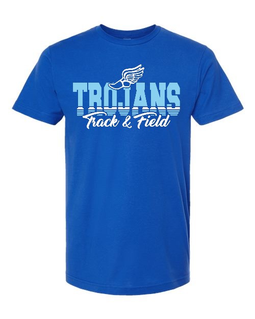 T-Shirt - TRACK (youth and adult sizes) Royal