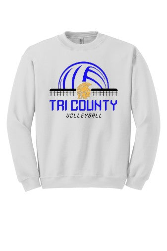 TC Volleyball Crewneck (Adult & Youth) - White