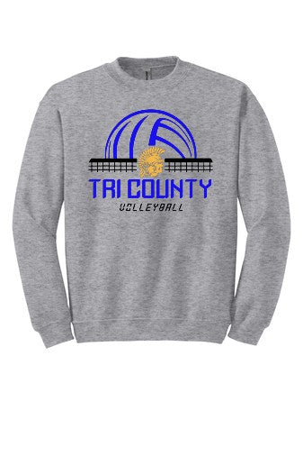 TC Volleyball Crewneck (Adult & Youth) - Grey