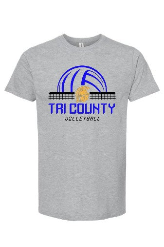 TC Volleyball Tee (Adult & Youth)- Grey