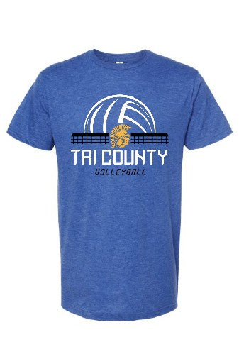 TC Volleyball Tee (Adult & Youth)- Heather Royal