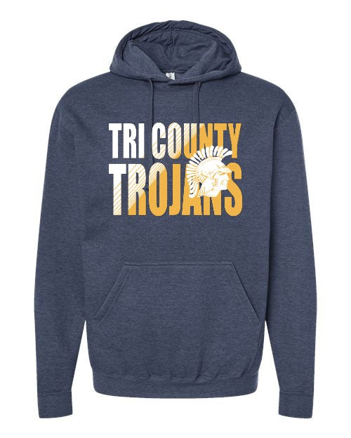 Heather Denim Tri County Trojans Hoodie