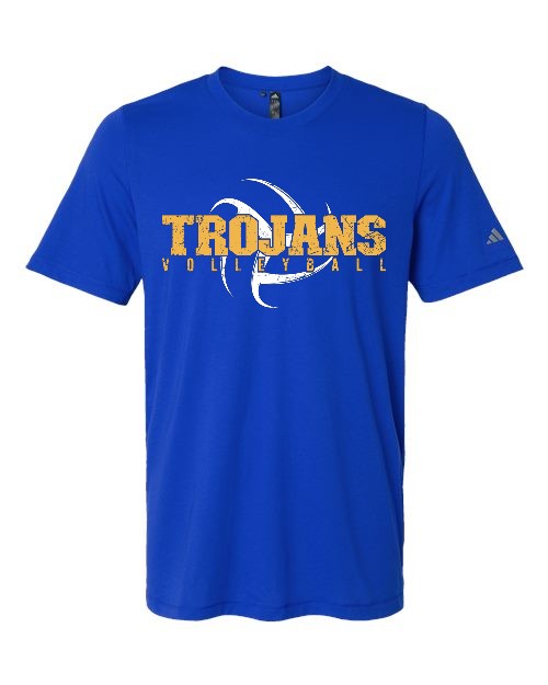 Adidas Trojans Volleyball Tee - Royal (Adult Sizes Only)