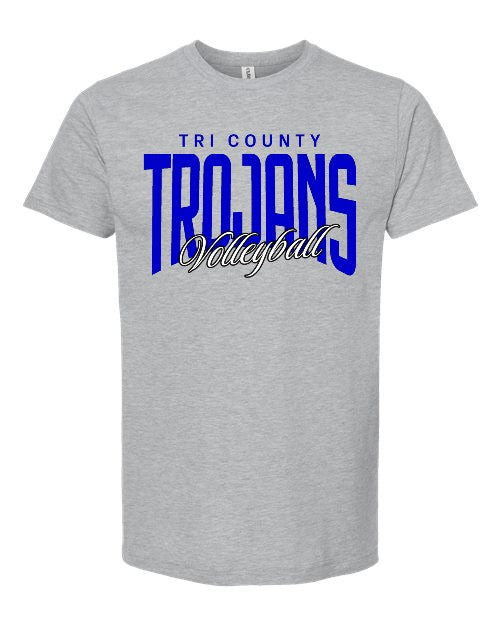 Tri County Volleyball Tee - Grey