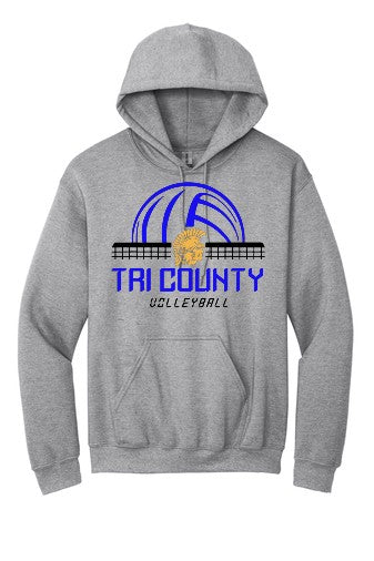 TC Volleyball Hoodie (Adult & Youth) - Grey