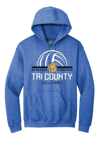 TC Volleyball Hoodie (Adult & Youth) - Heather Royal