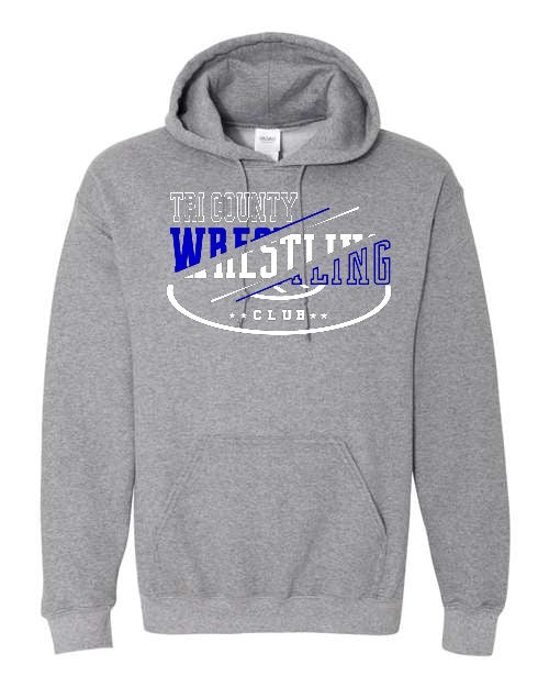 Youth Wrestling Hoodie (Youth & Adult Sizes) - Grey