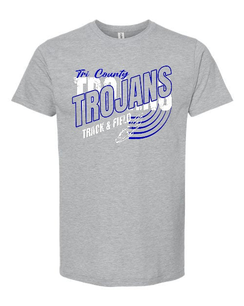 Trojans Track & Field Tee - Athletic Grey