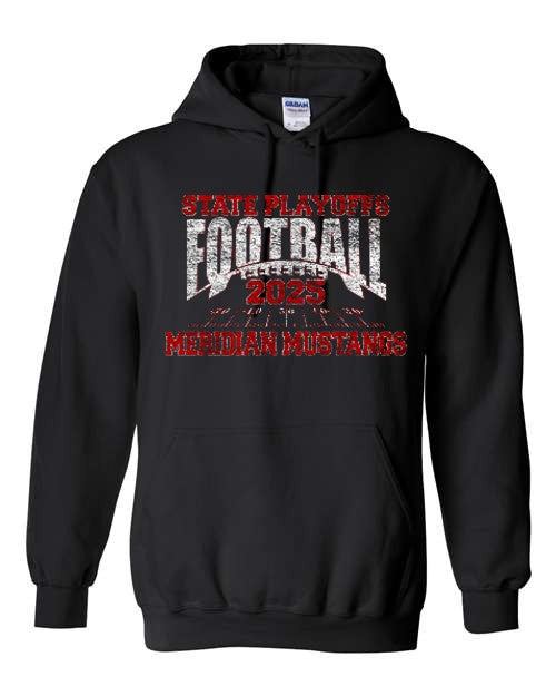 Meridian Football State Playoffs 2025 Hoodie - (Player and Coaches Names on Back)