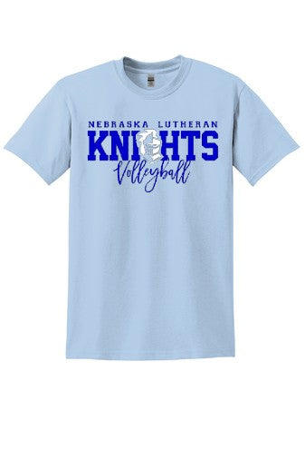 Knights Volleyball Tee(Adult & Youth) - Light Blue