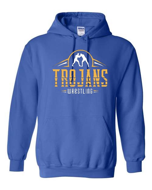Wrestling Trojans - Hoodie - Royal