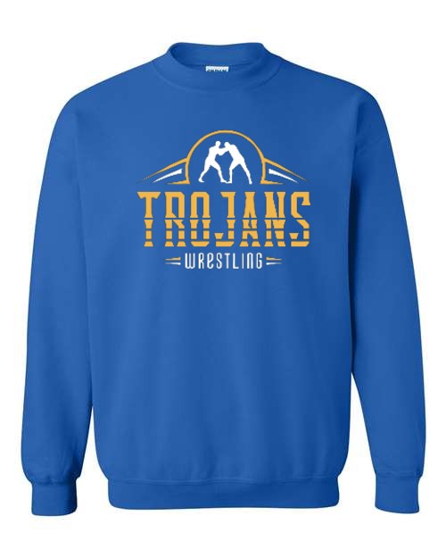 Wrestling Trojans - Crewneck - Royal