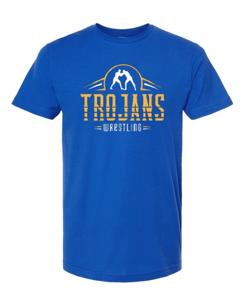 Wrestling Trojans - Tee -Royal