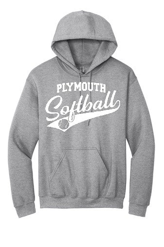 Plymouth Softball Hoodie - Grey