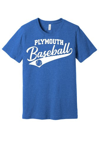 Plymouth Baseball Tee - Heather Royal