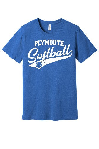 Plymouth Softball Tee - Heather Royal